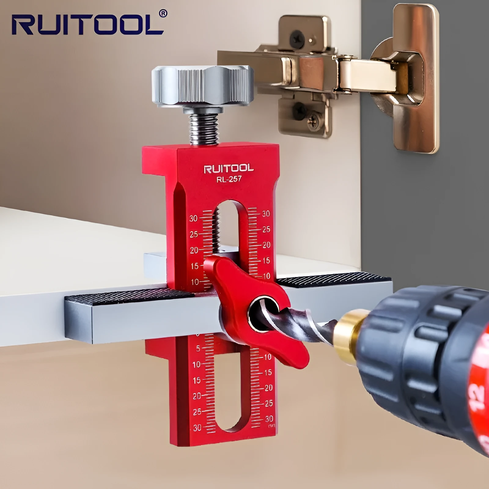 Aluminium alloy cabinet door installation alignment tool for woodworking projects