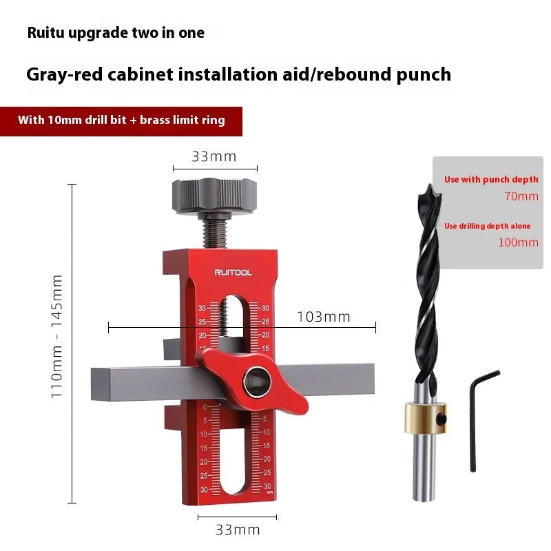 Aluminium alloy cabinet door installation alignment tool for woodworking projects