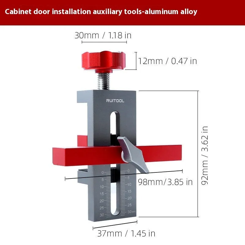 Aluminium alloy cabinet door installation alignment tool for woodworking projects