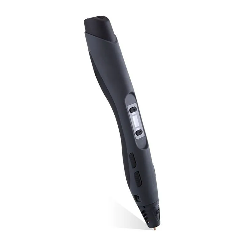 Plastic 3D printing pen 180mm in black colour for handheld 3D painting and graffiti