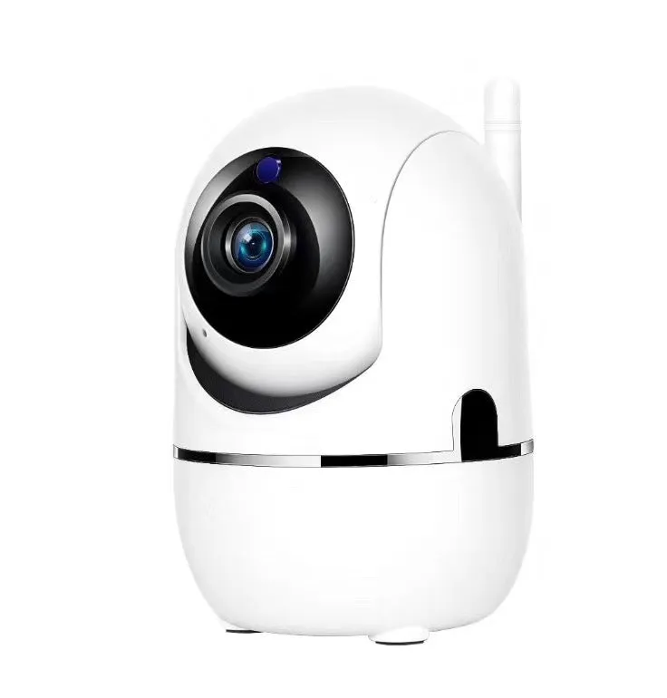 White WiFi CCTV IP camera with 1080P night vision and 360° pan tilt for home security