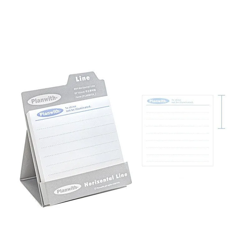 Portable Post-it note standing upright, green blank design, self-adhesive strip, storage use