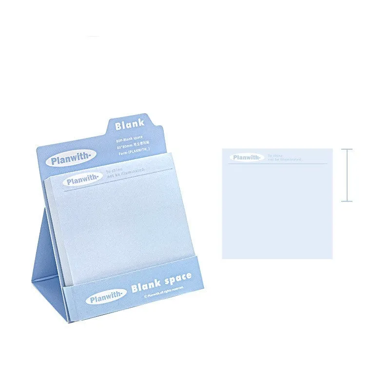 Portable Post-it note standing upright, green blank design, self-adhesive strip, storage use