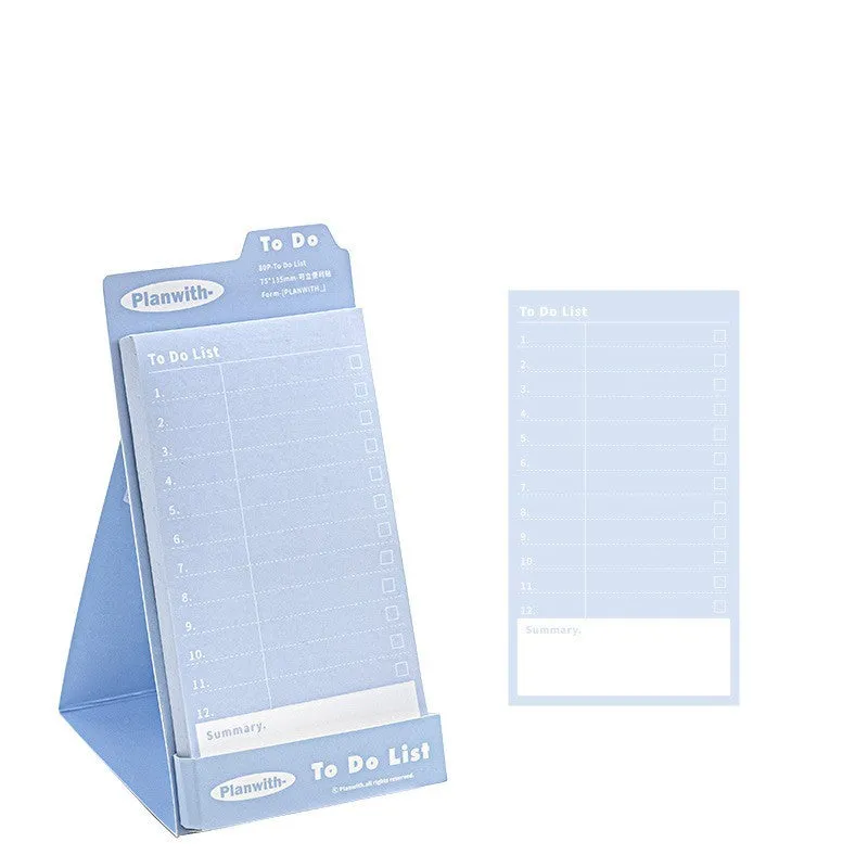 Portable Post-it note standing upright, green blank design, self-adhesive strip, storage use