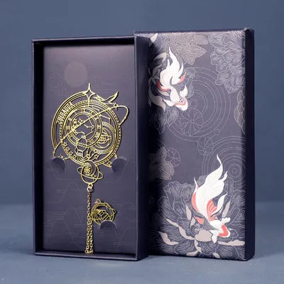 Twelve Constellations Series metal bookmark with brass hollowed-out zodiac design