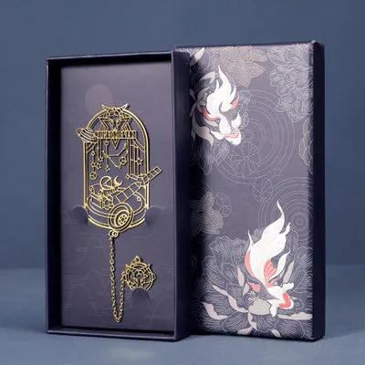 Twelve Constellations Series metal bookmark with brass hollowed-out zodiac design