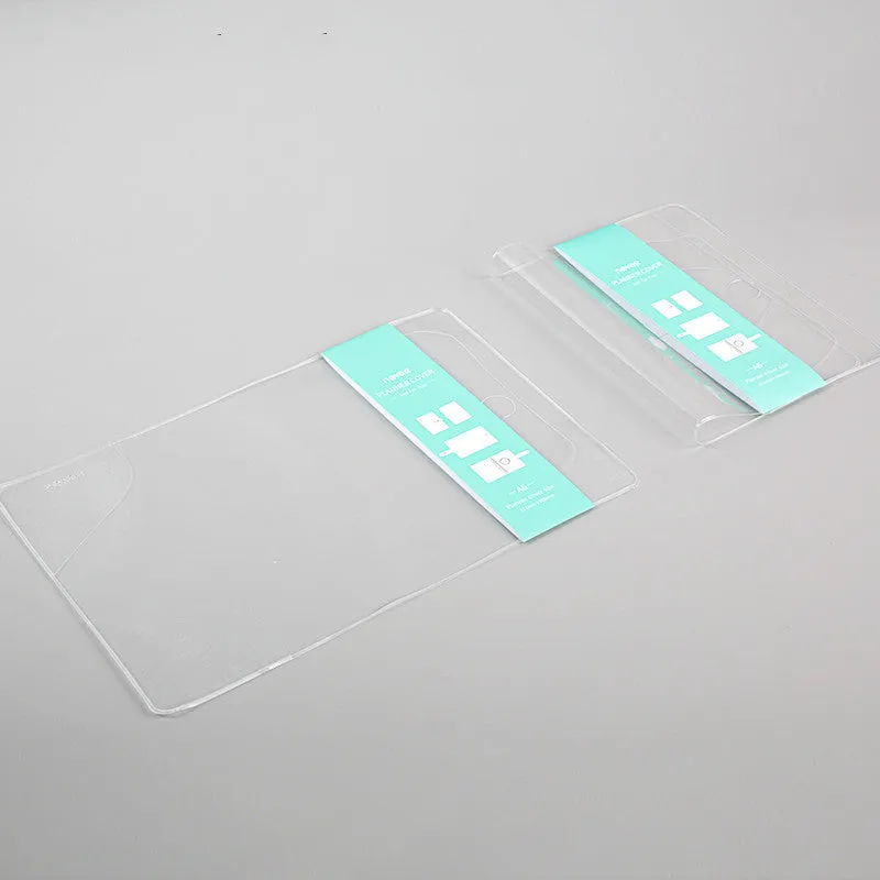 Transparent EVA book jacket for A6 loose-leaf hand ledger, size 311x198mm, clear cover protection