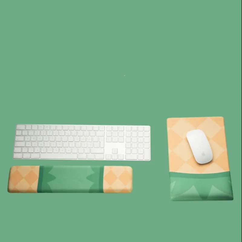 Pineapple fruit memory foam keyboard wrist rest in 36cm and 44cm cloth covered ergonomic hand support