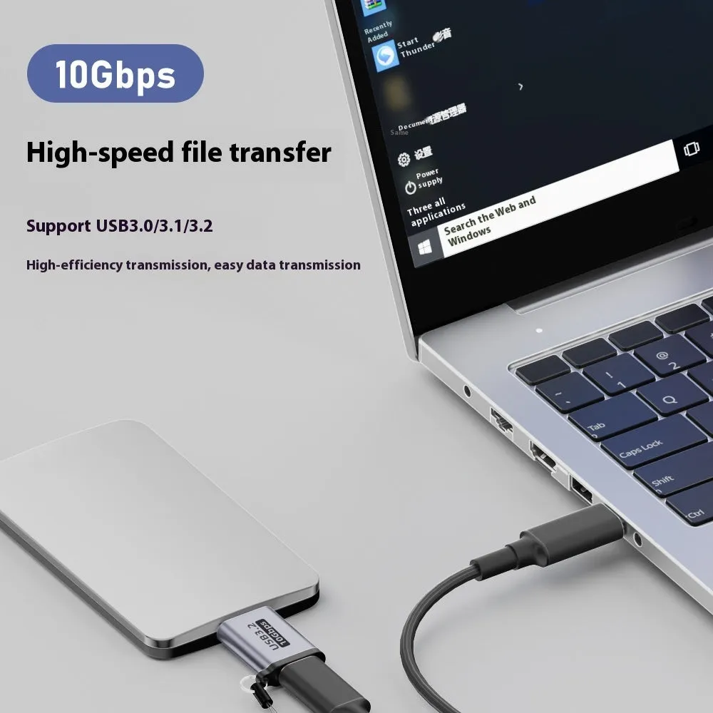 USB-A male to Micro-B female adapter for hard drives and phones