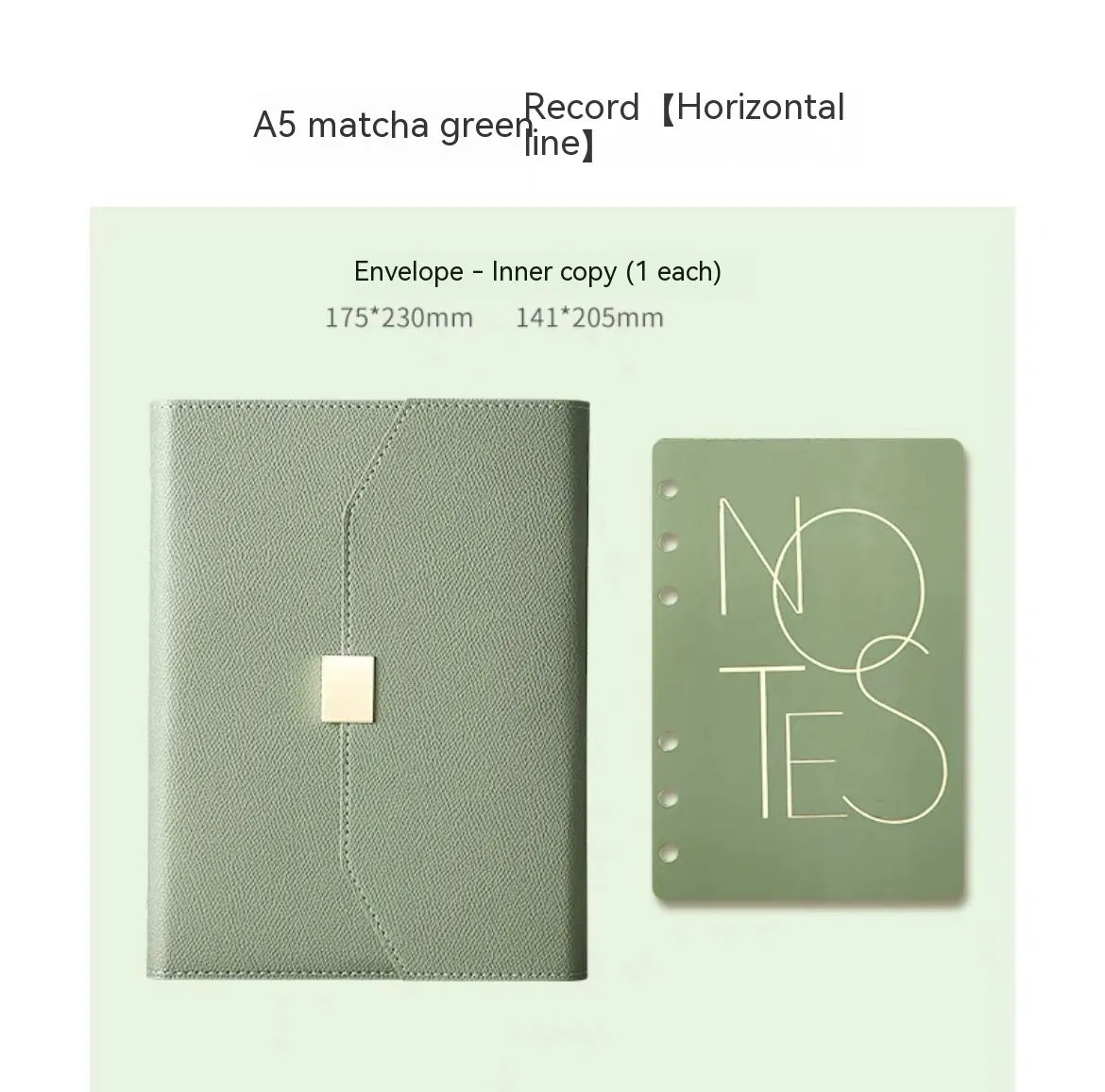 Business loose leaf notebook gift box set with PU cover, 80g paper, A5 size, brown cover