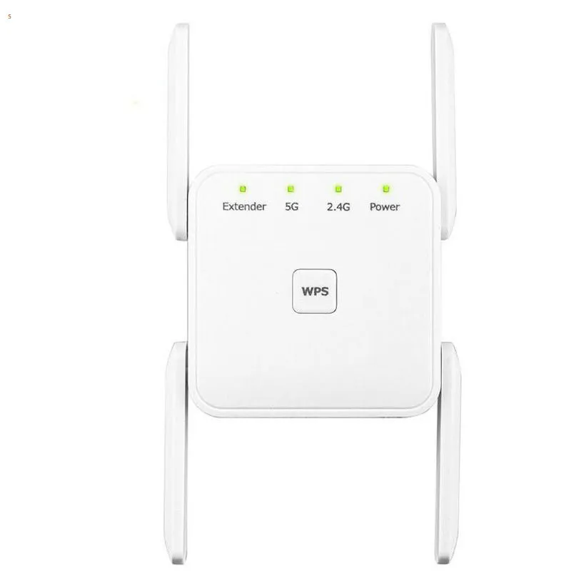 White British Standard 1200Mbps dual band WiFi signal repeater with lightning protection