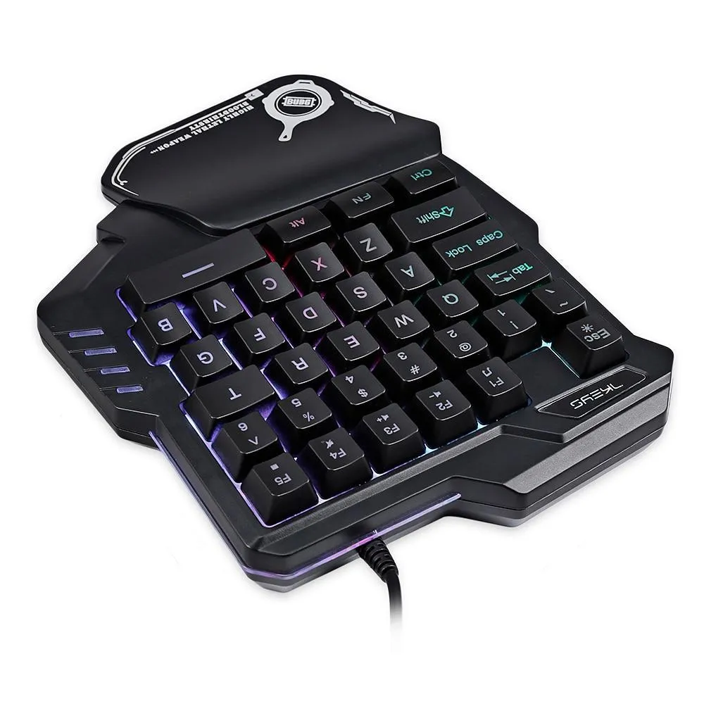 G30 one-handed mechanical gaming keyboard with RGB backlighting plastic body 23x18.5x4cm