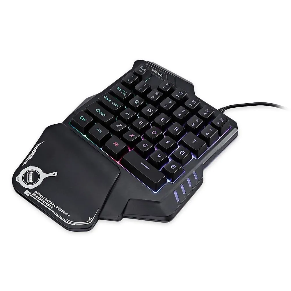 G30 one-handed mechanical gaming keyboard with RGB backlighting plastic body 23x18.5x4cm