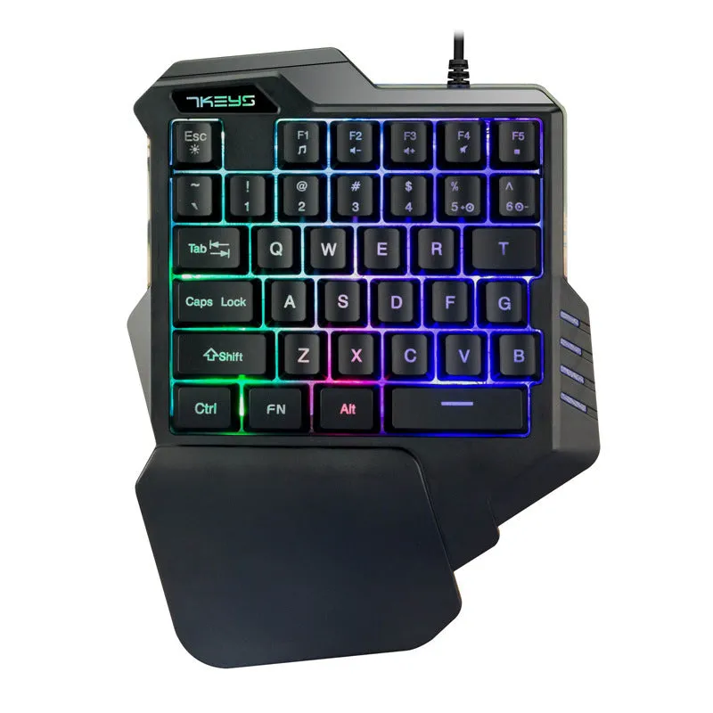 G30 one-handed mechanical gaming keyboard with RGB backlighting plastic body 23x18.5x4cm