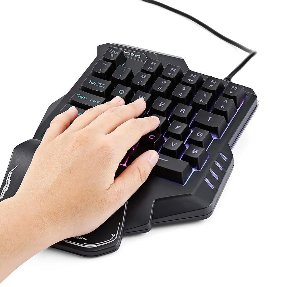 G30 one-handed mechanical gaming keyboard with RGB backlighting plastic body 23x18.5x4cm