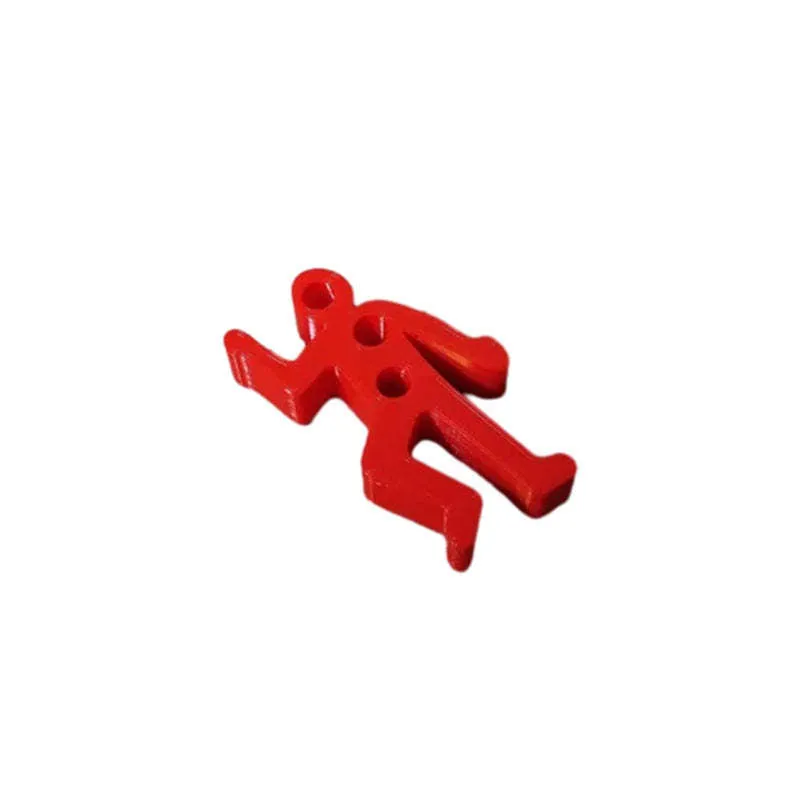 Funny crime scene humanoid pen holder in plastic triangle shape with pens inside, available in six colours