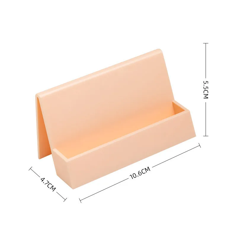Creative PS business card storage display stand holding 20 cards in a geometric shape