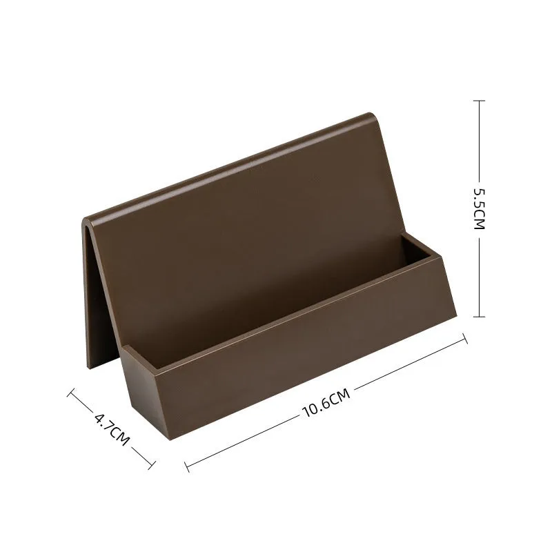 Creative PS business card storage display stand holding 20 cards in a geometric shape
