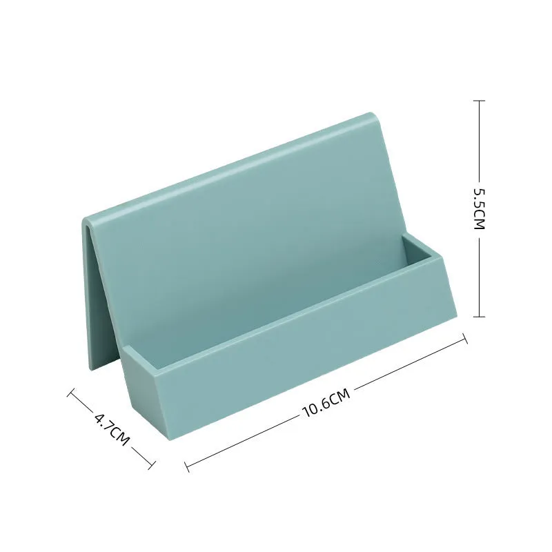 Creative PS business card storage display stand holding 20 cards in a geometric shape