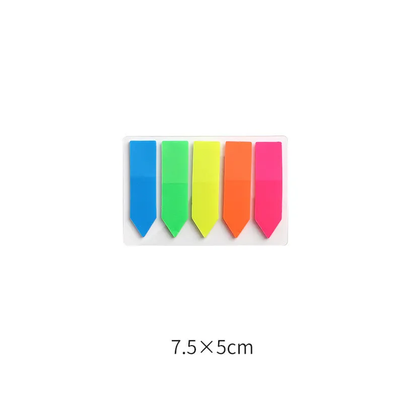 Assortment of handwritten labels, grid stickers, A6 rulers, and coloured sticky notes on a white background.
