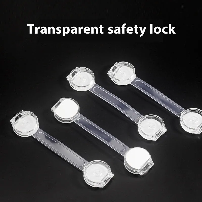 Transparent circular anti pinch child safety lock on a door handle