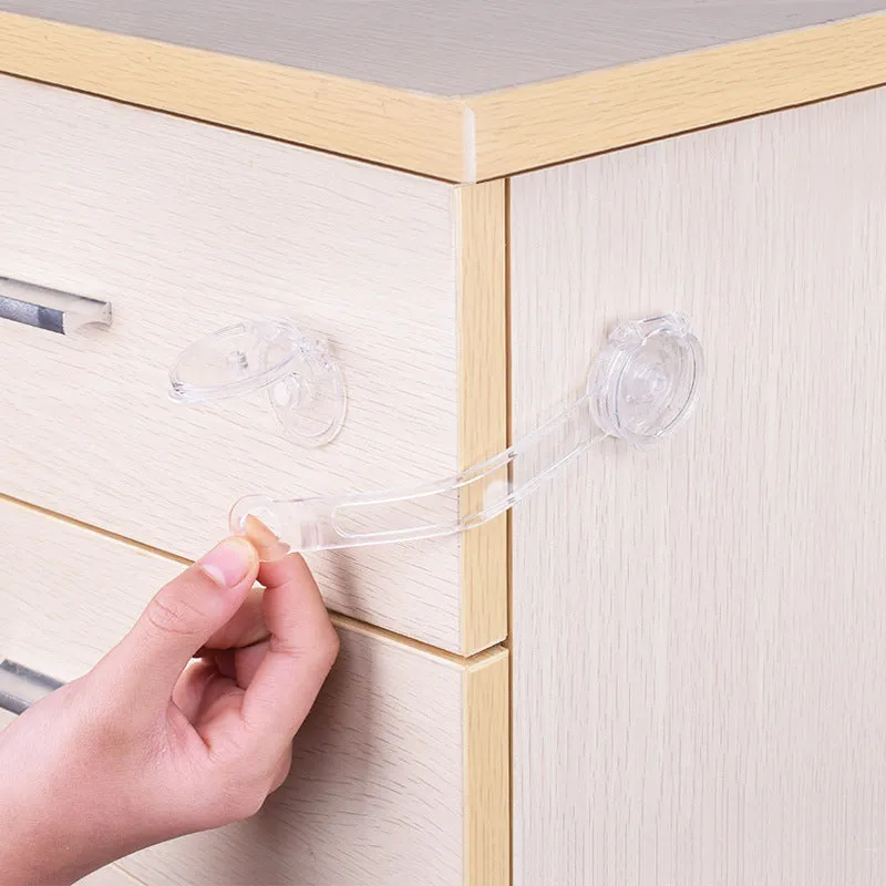 Transparent circular anti pinch child safety lock on a door handle