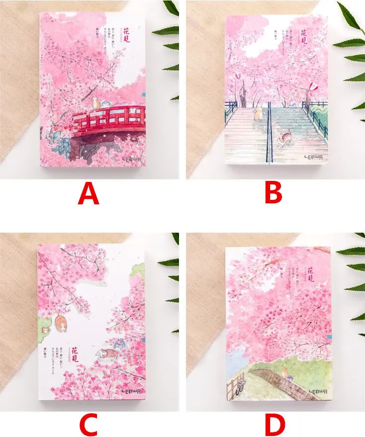 Notebook with paper cover and thread binding, 240 blank pages, 14cm x 21cm, shown open with smooth writing possible