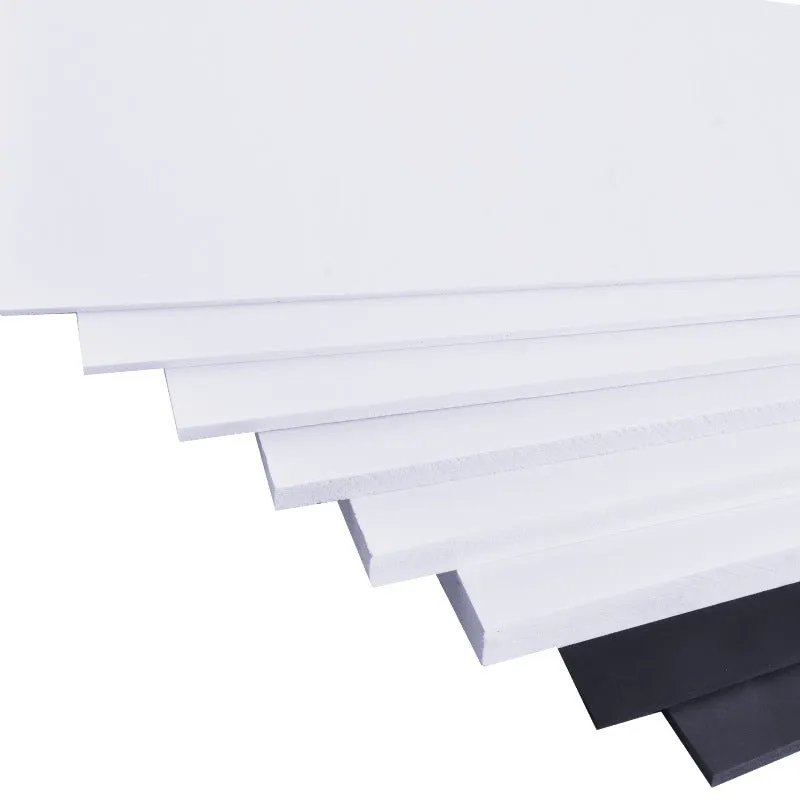 Hard foam board sheets in black and white for DIY crafts and model making, sizes from 20x30cm to 122x122cm