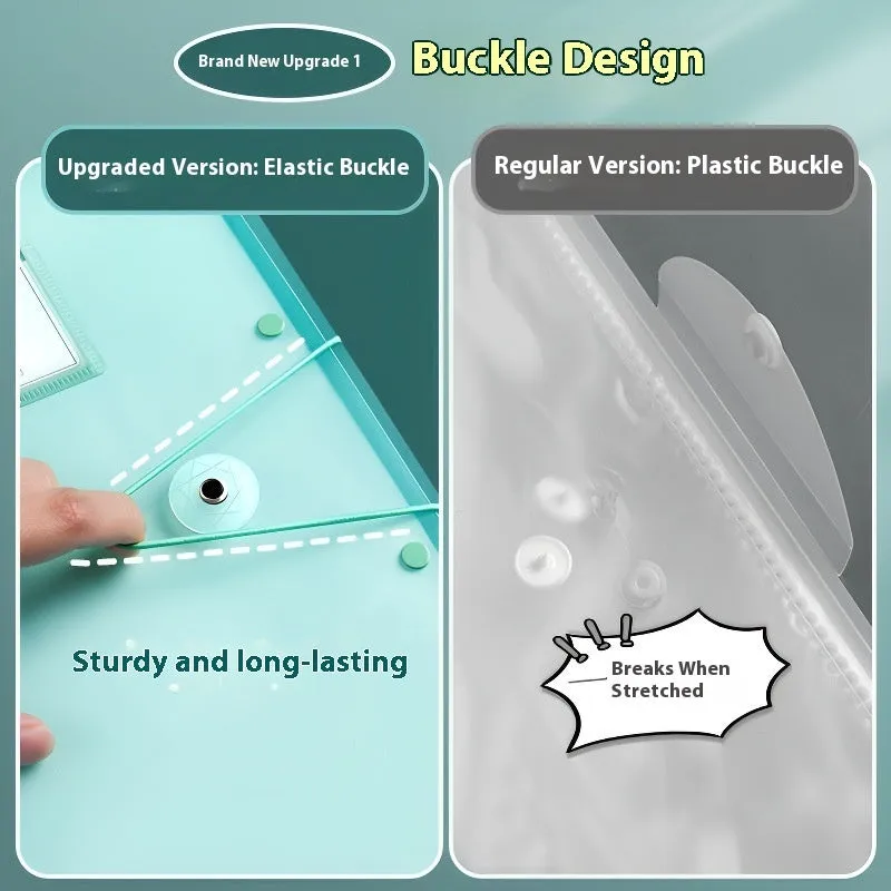 A3 test paper storage bag with multi-layer folder in translucent PP plastic for exam organisation
