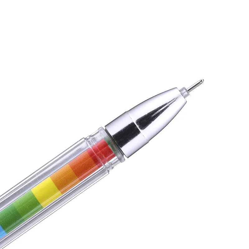 Student creativity colour pompon gift pen with fur ball, cartoon style, 23cm plastic shell