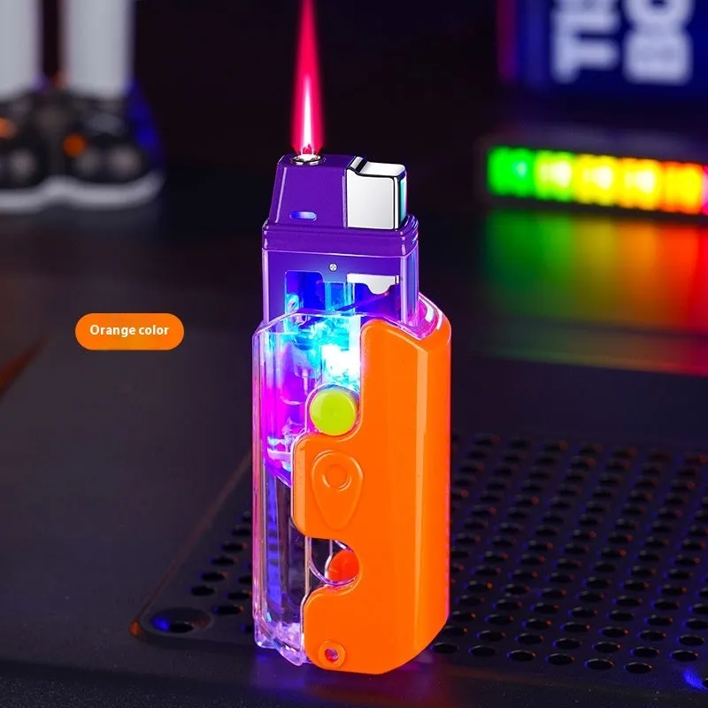 Colourful plastic radish-shaped lighter in orange, purple or green with wind-resistant function