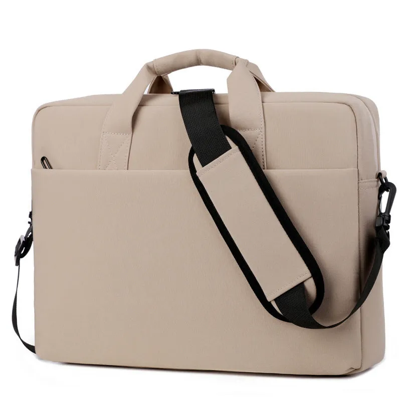 Khaki polyester full airbag shockproof computer bag with Oxford cloth exterior