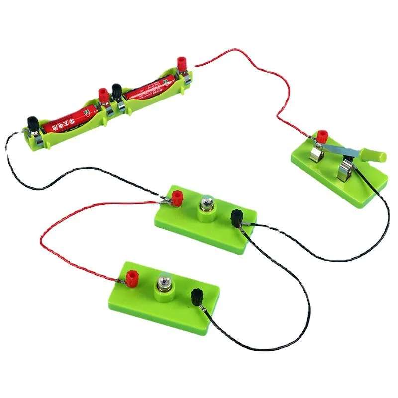 Physical electrical bulb multiple-series connection equipment in colour box packaging, plastic kit for teenagers