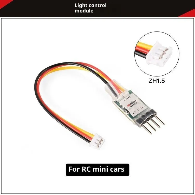 Car lamp model remote control cable with small white head plug connector on white background