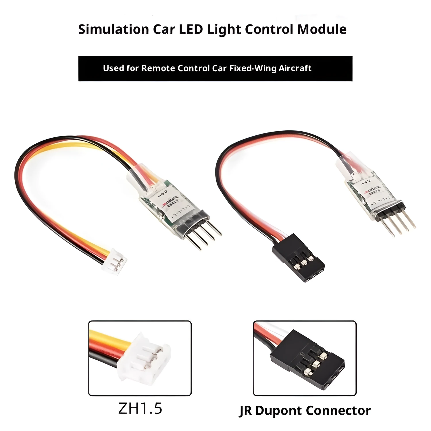Car lamp model remote control cable with small white head plug connector on white background