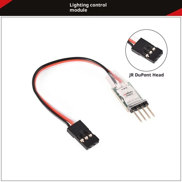 Car lamp model remote control cable with small white head plug connector on white background