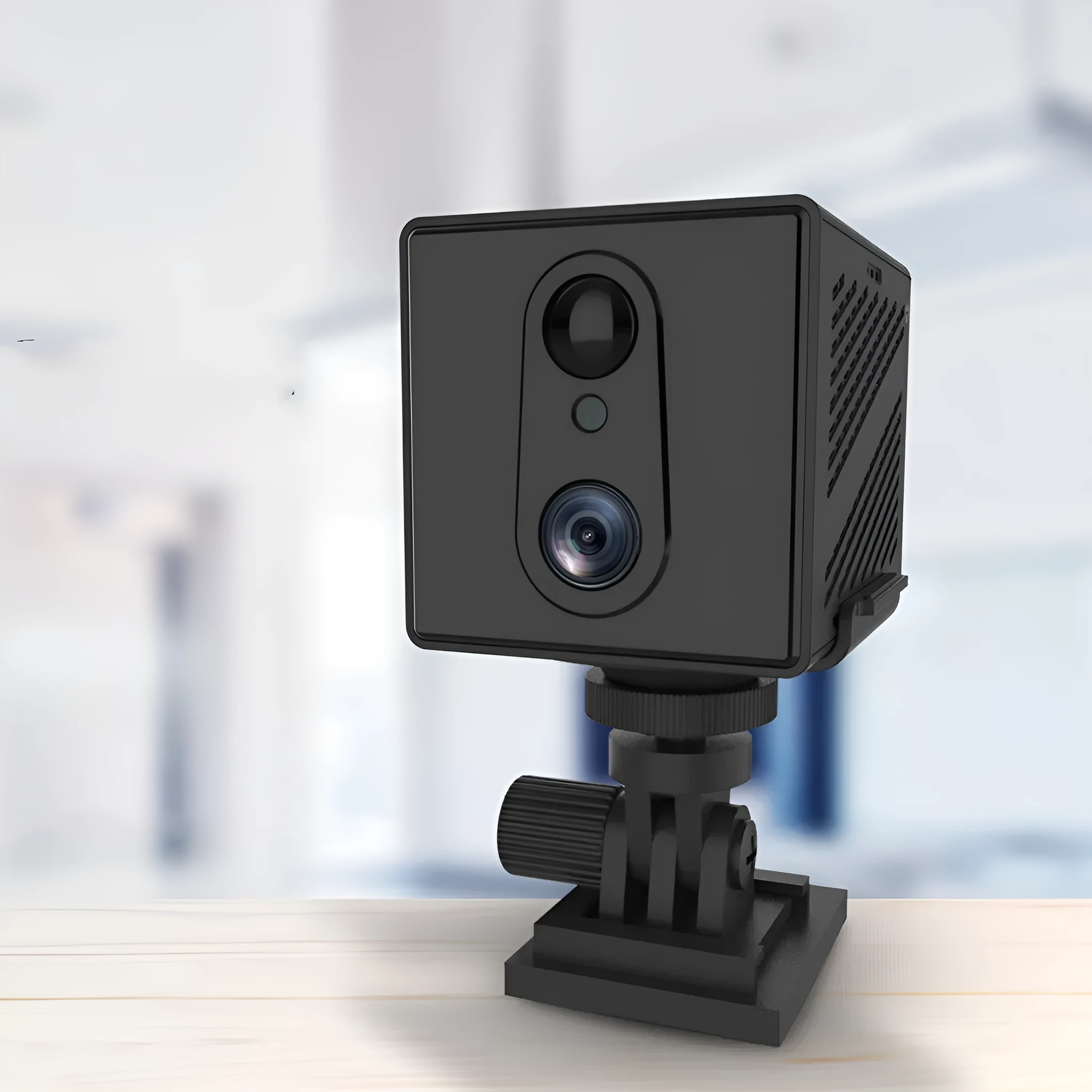 Wireless 4G indoor surveillance camera with 3MP resolution and infrared night vision