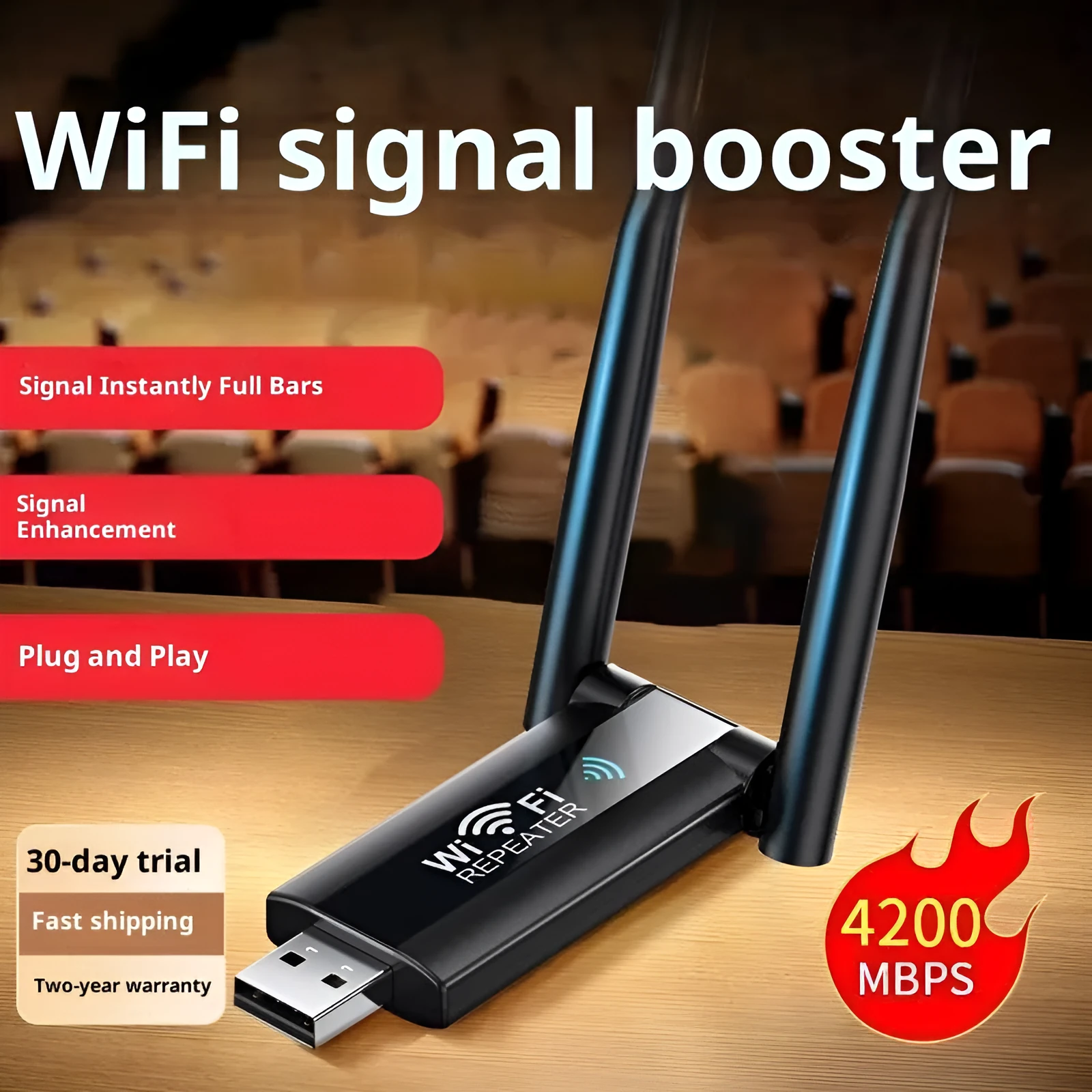 WiFi signal amplifier wireless extender in three colour versions with different range options