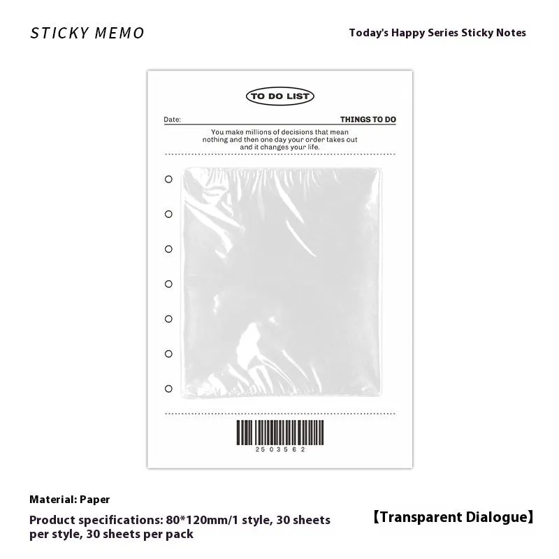 Today's Happy Series message notepad in choice of four colours, 30 pages, 120x80mm.