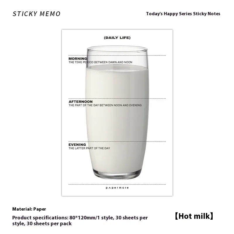 Today's Happy Series message notepad in choice of four colours, 30 pages, 120x80mm.