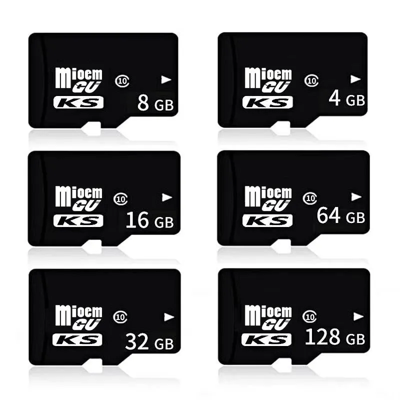 Black KS series TF memory card with C10 high-speed rating for mobile phones and cameras