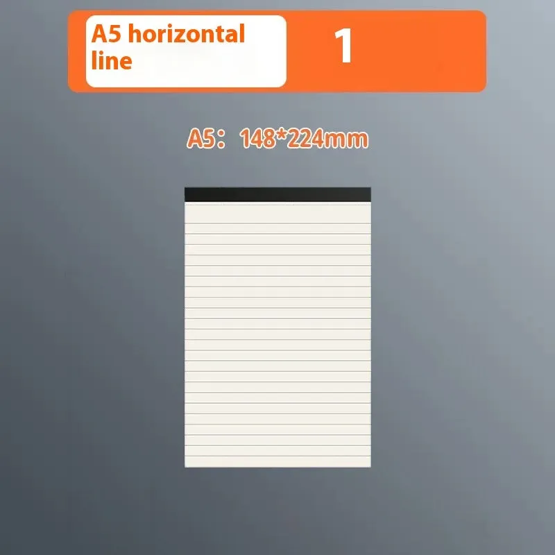 A4 A5 B5 writing pads with blank, grid, and lined rulings, 80 sheets each