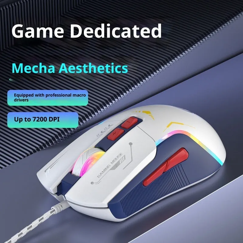 Wired optical mouse in black for gaming and home use with 1.5 metre cable and compact 128x68x45mm size