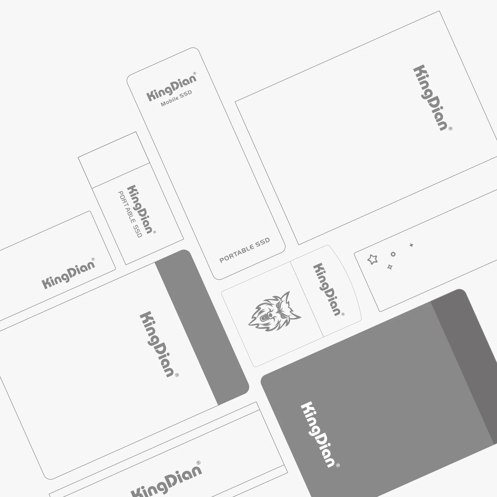 Grey mobile SSD external hard drive for phones showing USB 3.0 connector and compact design.