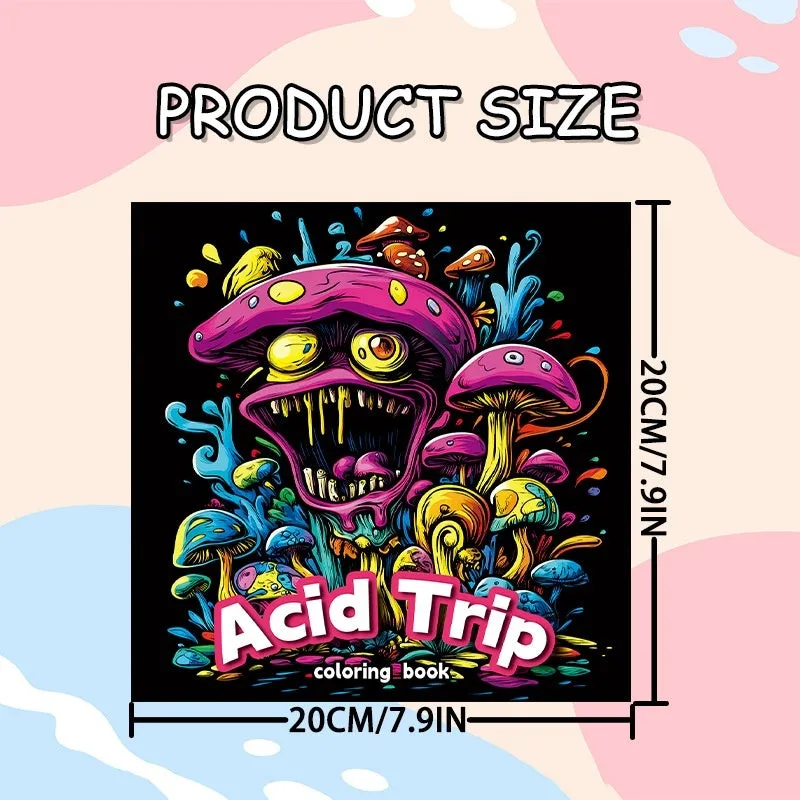 Acid tour colour painting book measuring 200mm in length with paper pages