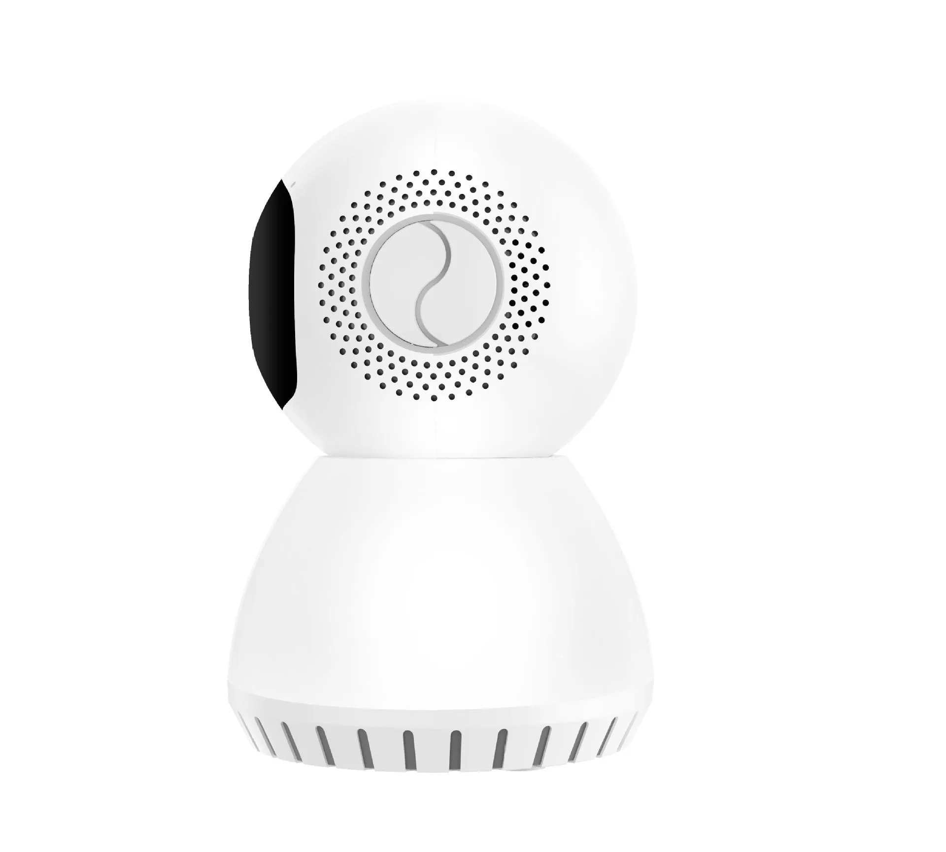 White 1080p dual-frequency wireless home security camera with 12mm lens on a mounting bracket.