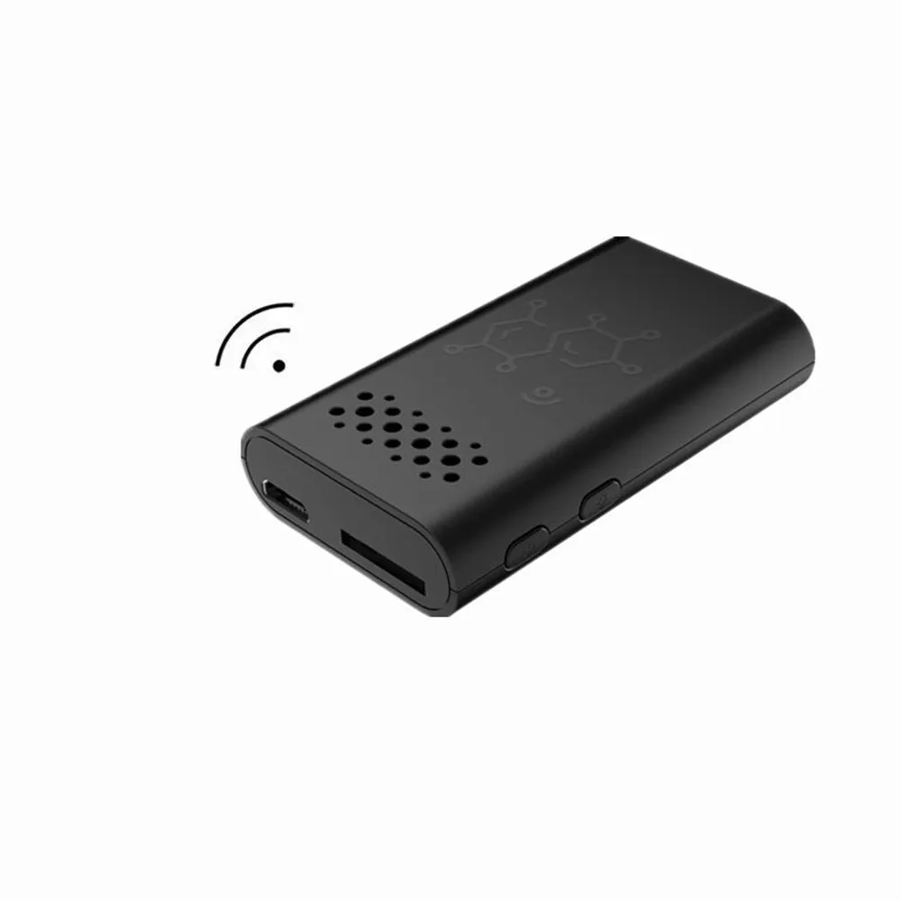 Black WiFi smart security camera for indoor home monitoring with 1080p HD resolution