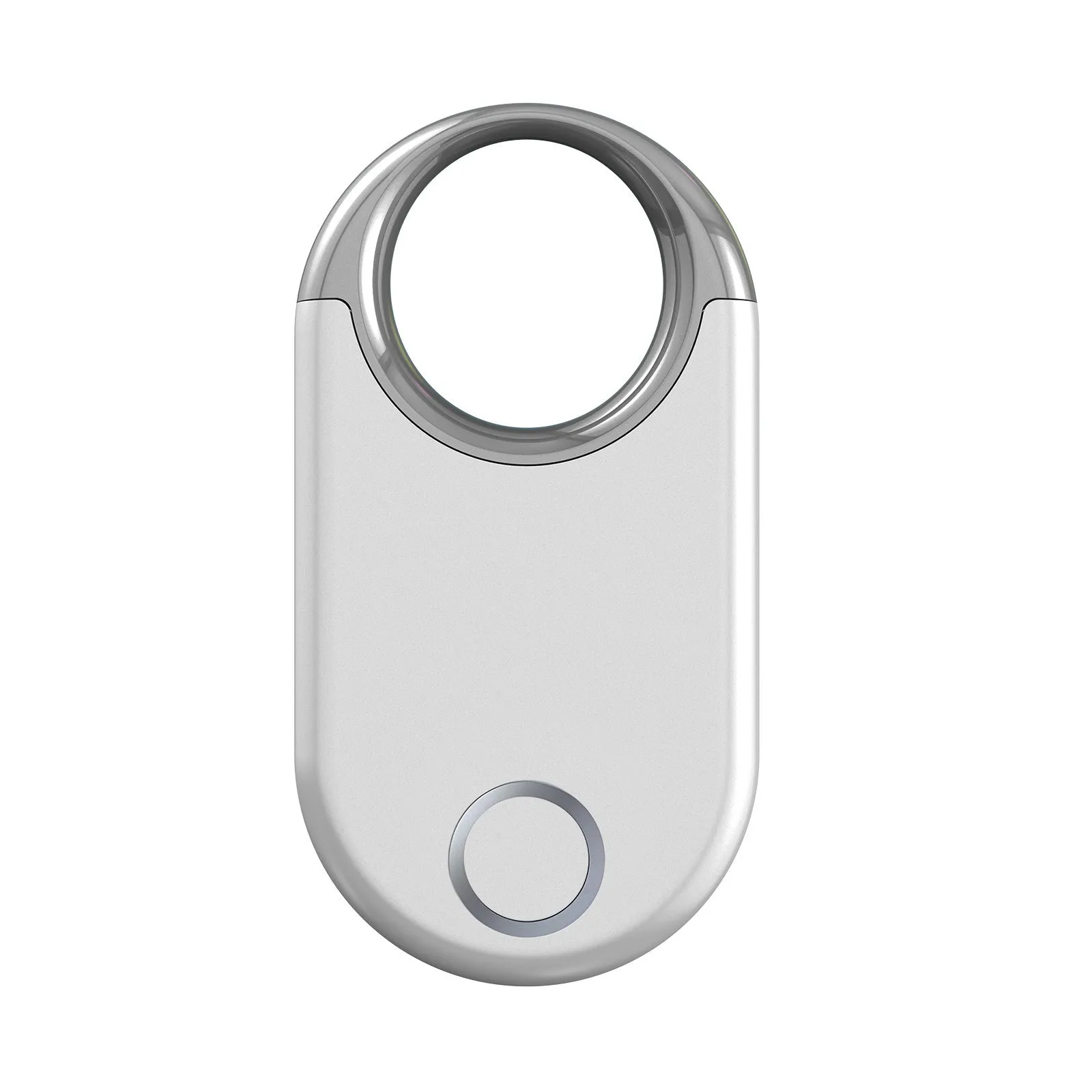 Compact black and white GPS anti-loss tracker for pets and children showing 55.1mm dimensions