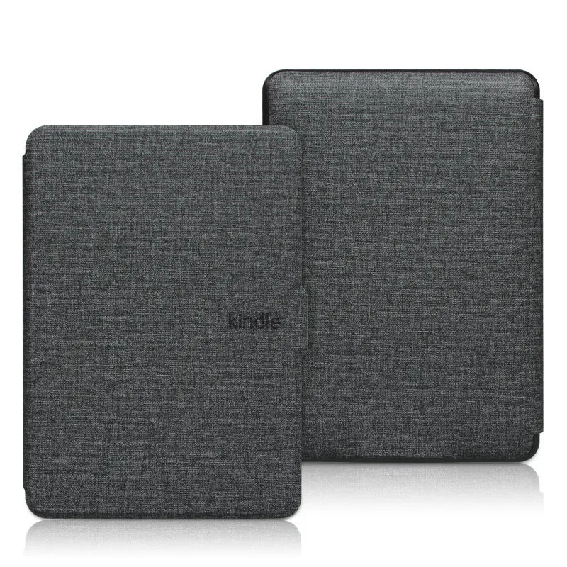 Linen texture Kindle Paperwhite case with magnetic closure in multiple colour options