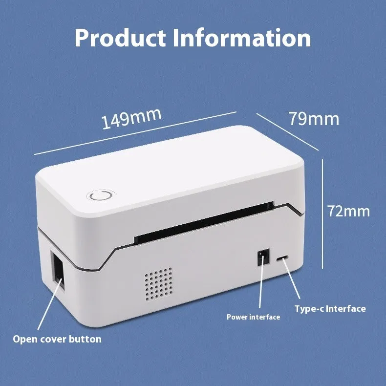 Thermal express single electronic surface printer with Bluetooth connectivity and compact 149mm design